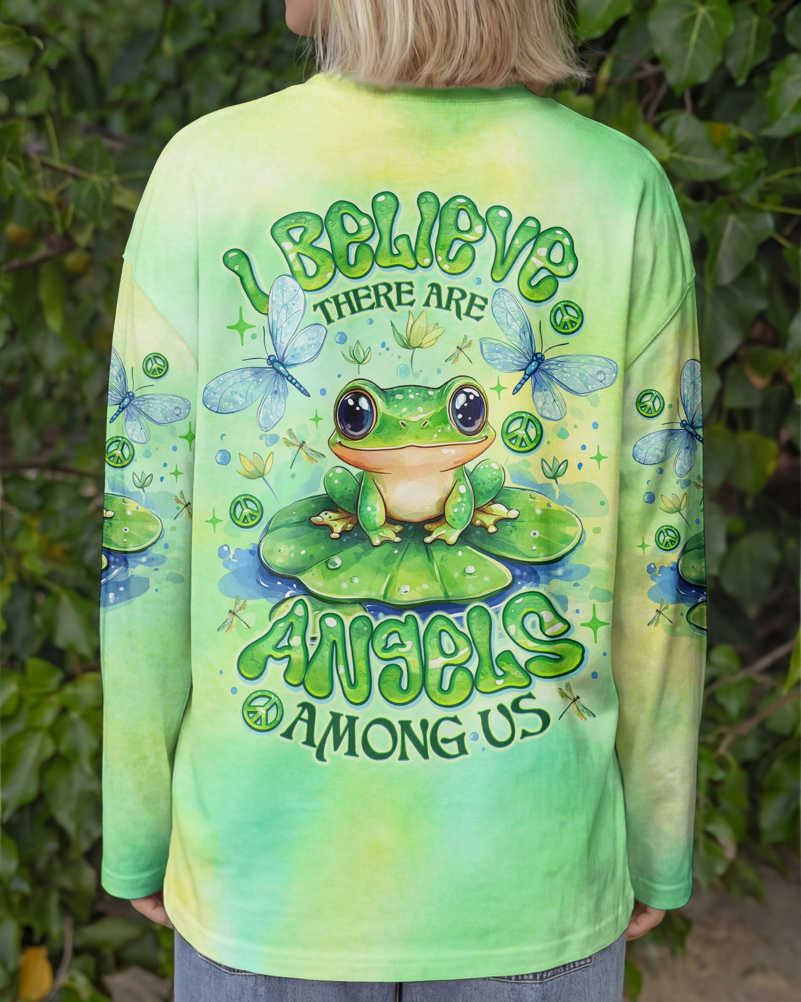 I BELIEVE THERE ARE ANGELS AMONG US FROG ALL OVER PRINT - TLNO1701261