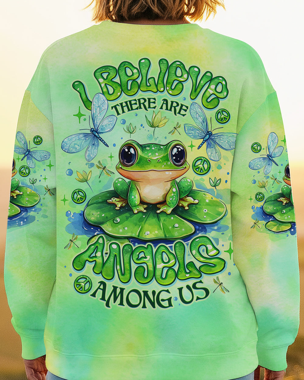 I BELIEVE THERE ARE ANGELS AMONG US FROG ALL OVER PRINT - TLNO1701261