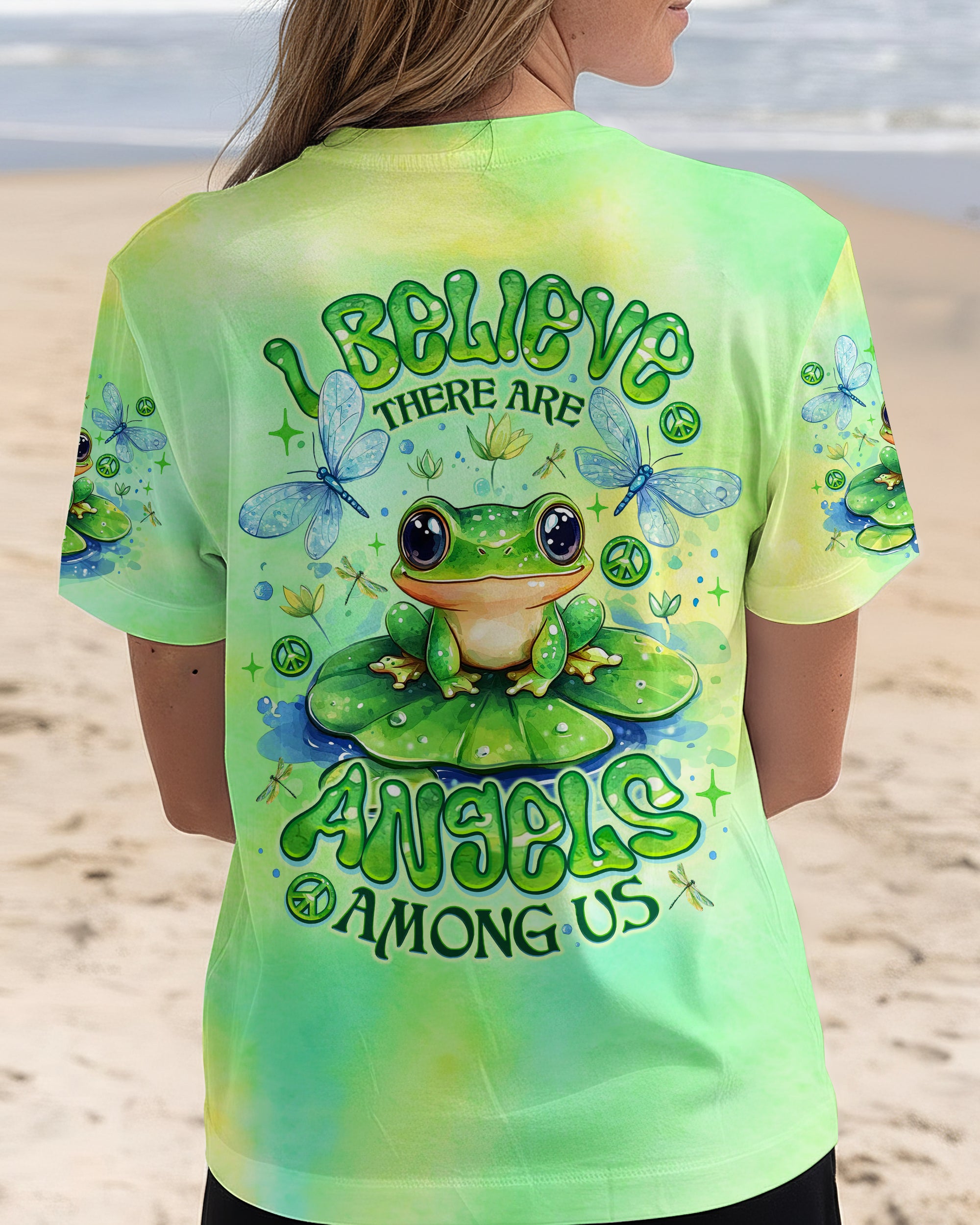 I BELIEVE THERE ARE ANGELS AMONG US FROG ALL OVER PRINT - TLNO1701261