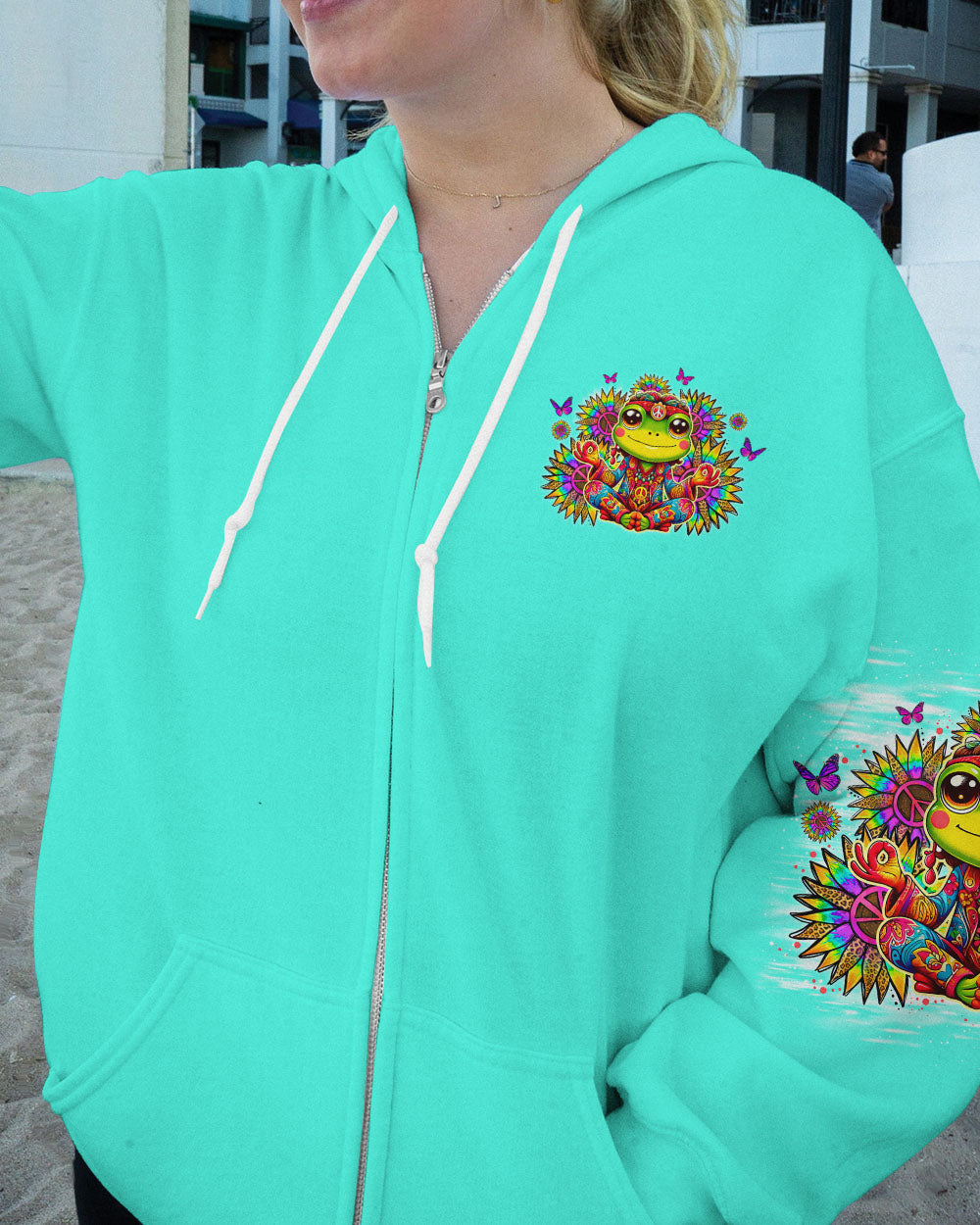 I'M A HAPPY GO LUCKY FROG SUNFLOWER ALL OVER PRINT - TLNO1706242