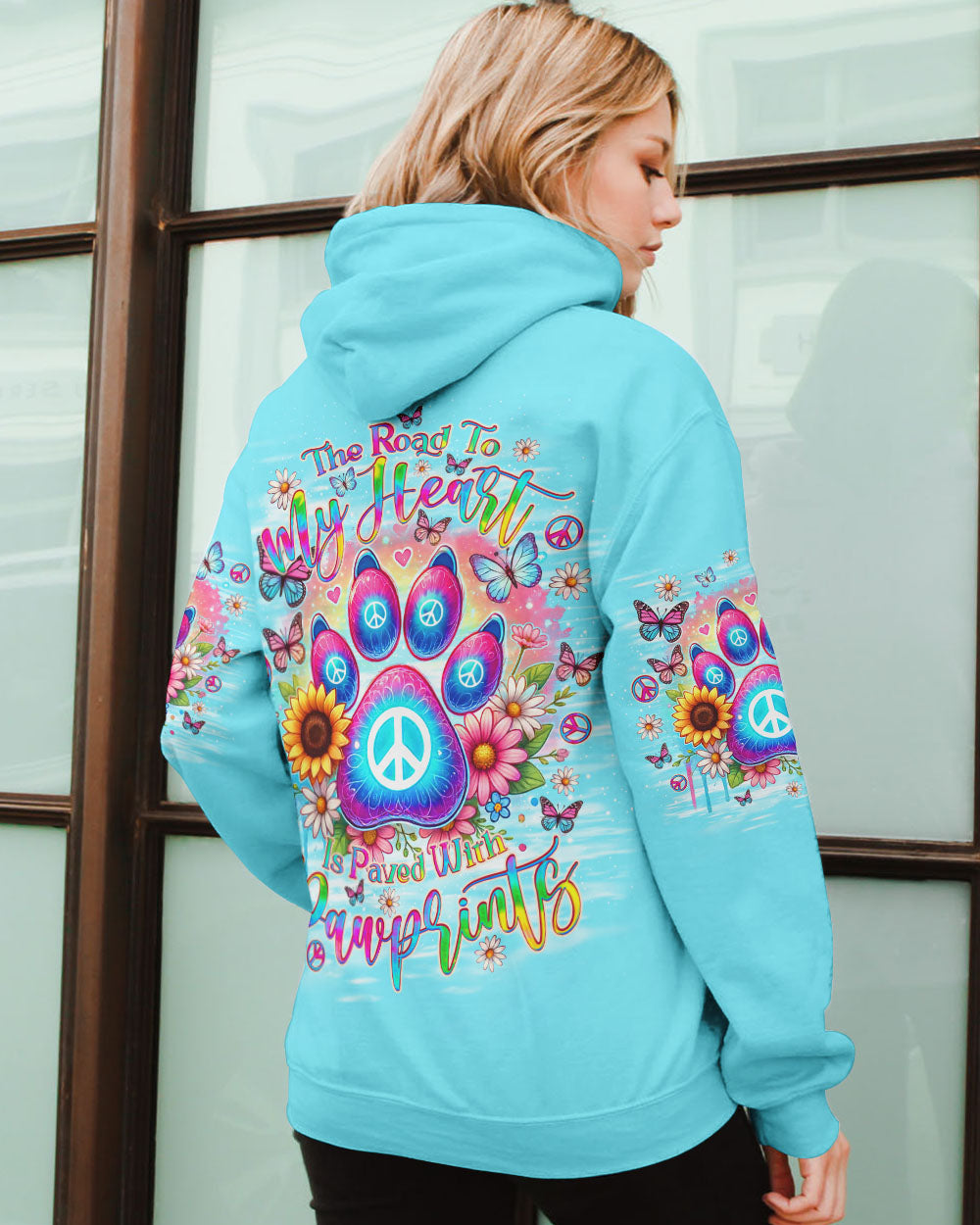 THE ROAD TO MY HEART DOG PAW ALL OVER PRINT - TLNO1706245