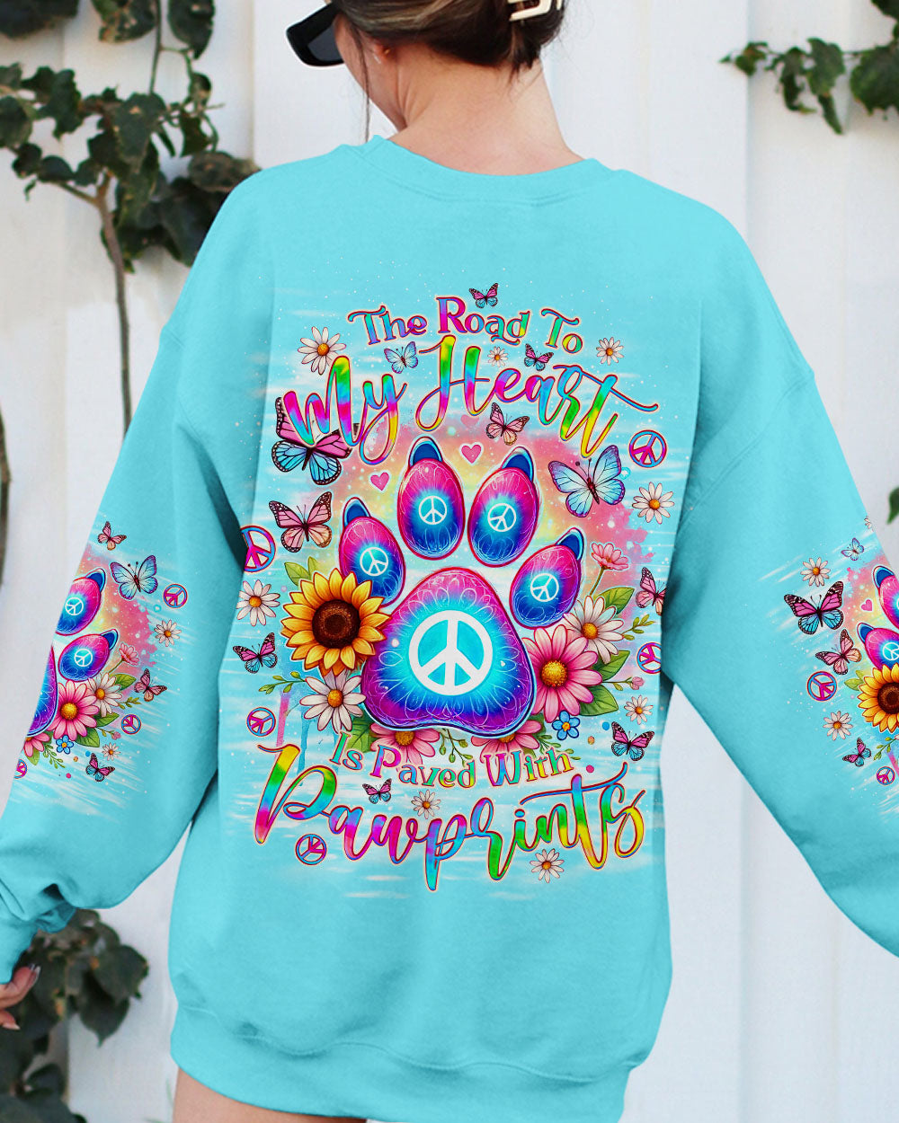 THE ROAD TO MY HEART DOG PAW ALL OVER PRINT - TLNO1706245