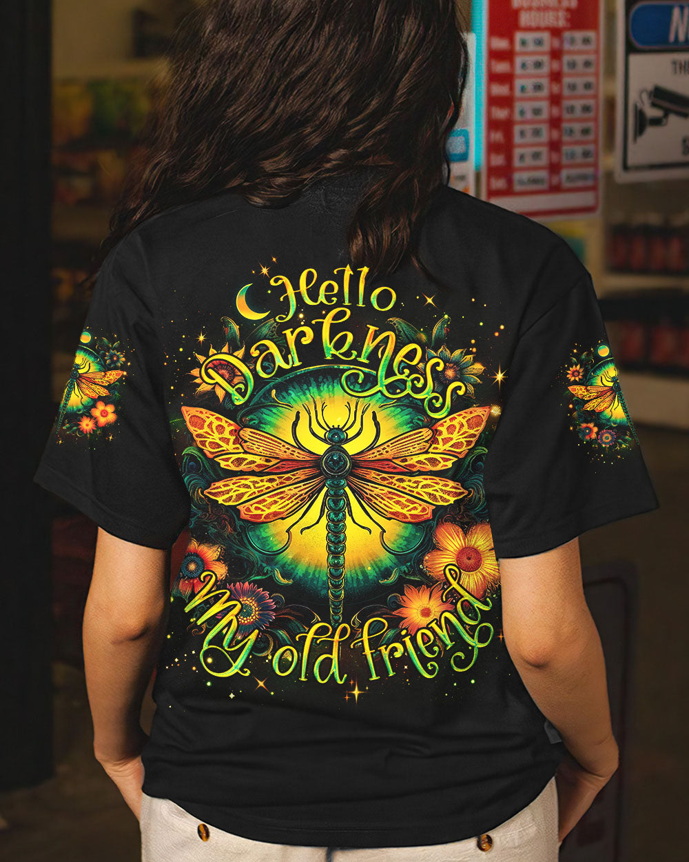 HELLO DARKNESS MY OLD FRIEND DRAGONFLY ALL OVER PRINT - TLNO1707234