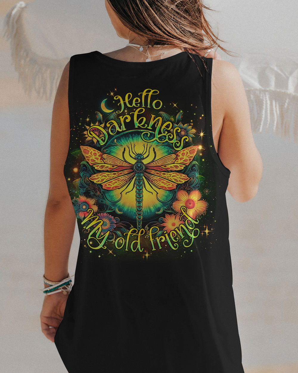 HELLO DARKNESS MY OLD FRIEND DRAGONFLY ALL OVER PRINT - TLNO1707234