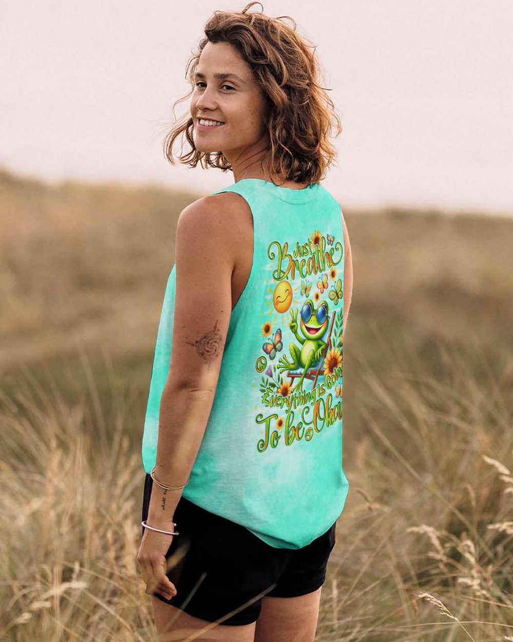 JUST BREATHE FROG ALL OVER PRINT - TLNO1707243