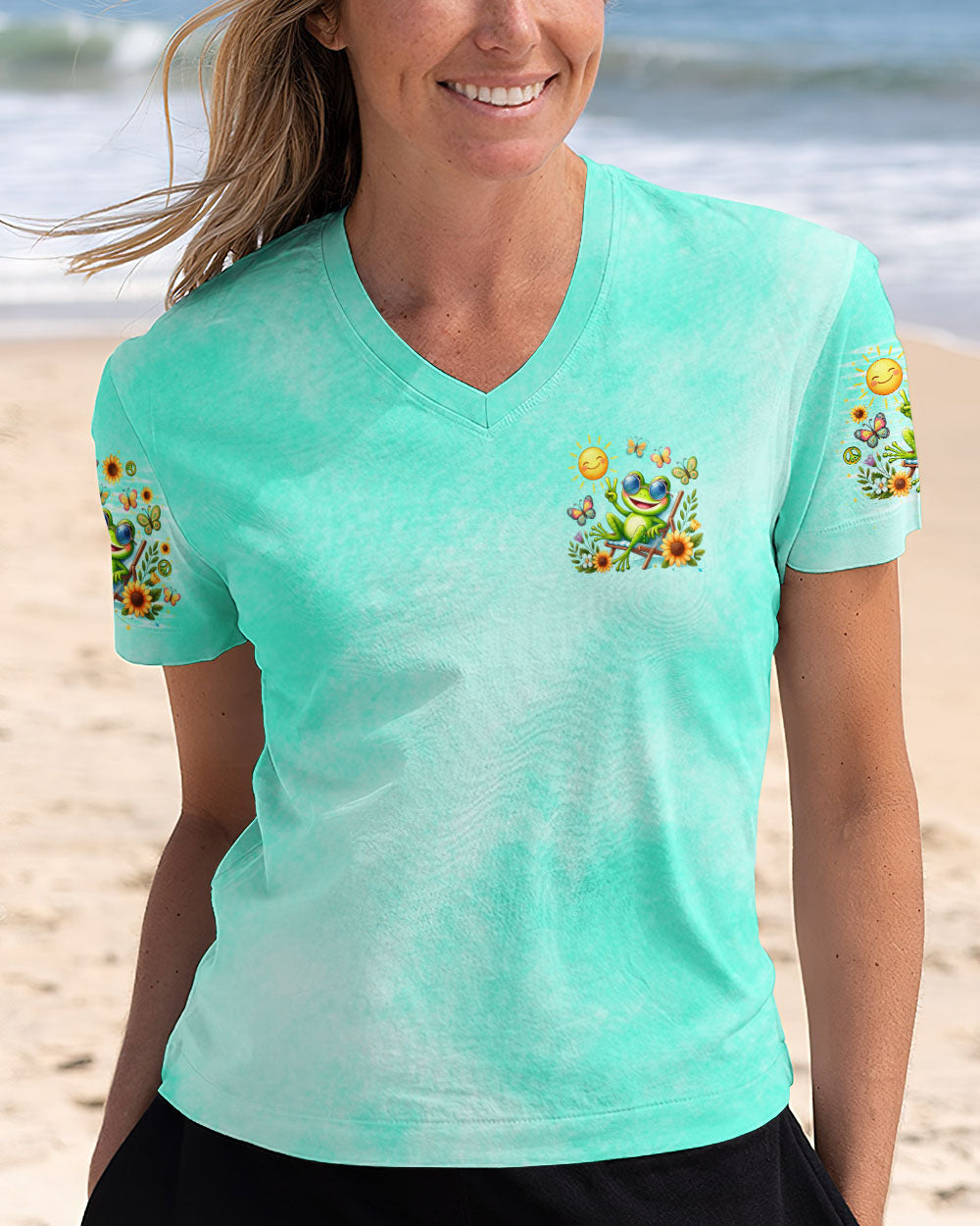 JUST BREATHE FROG ALL OVER PRINT - TLNO1707243