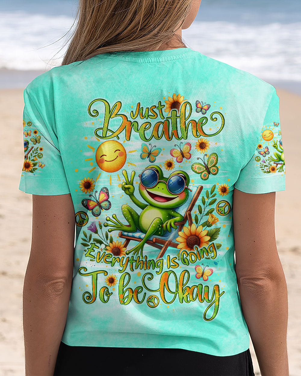 JUST BREATHE FROG ALL OVER PRINT - TLNO1707243