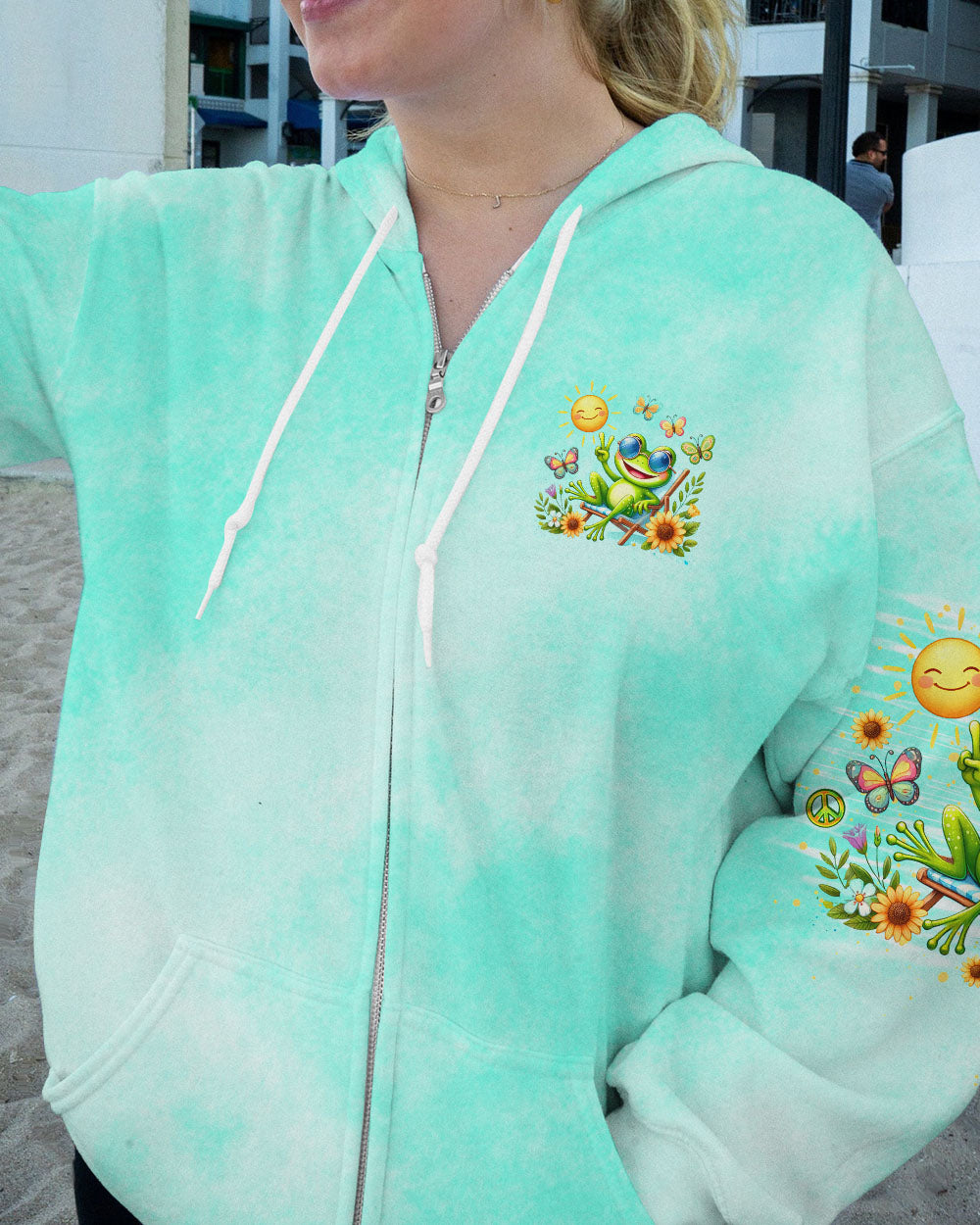 JUST BREATHE FROG ALL OVER PRINT - TLNO1707243