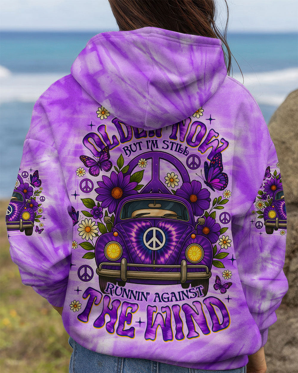 RUNNING AGAINST THE WIND CAR TIE DYE ALL OVER PRINT - TLNO1711251