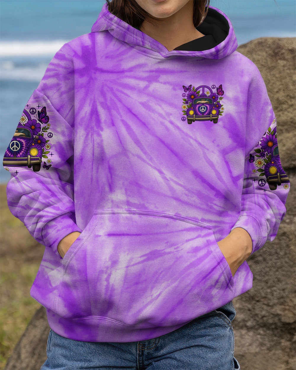 RUNNING AGAINST THE WIND CAR TIE DYE ALL OVER PRINT - TLNO1711251