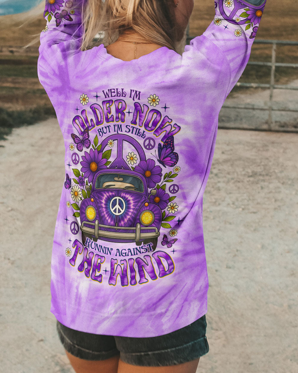 RUNNING AGAINST THE WIND CAR TIE DYE ALL OVER PRINT - TLNO1711251