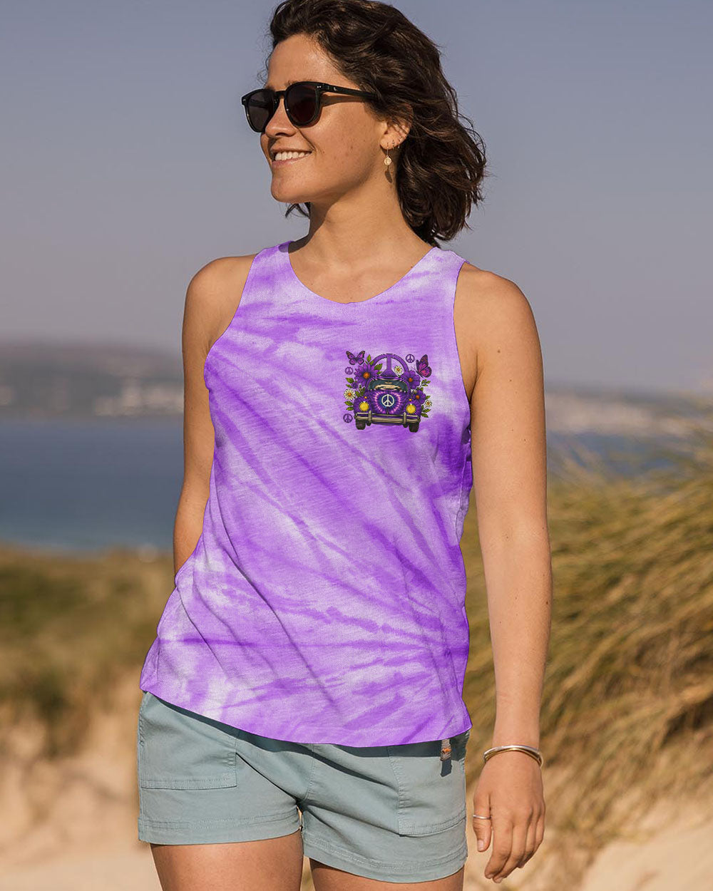 RUNNING AGAINST THE WIND CAR TIE DYE ALL OVER PRINT - TLNO1711251