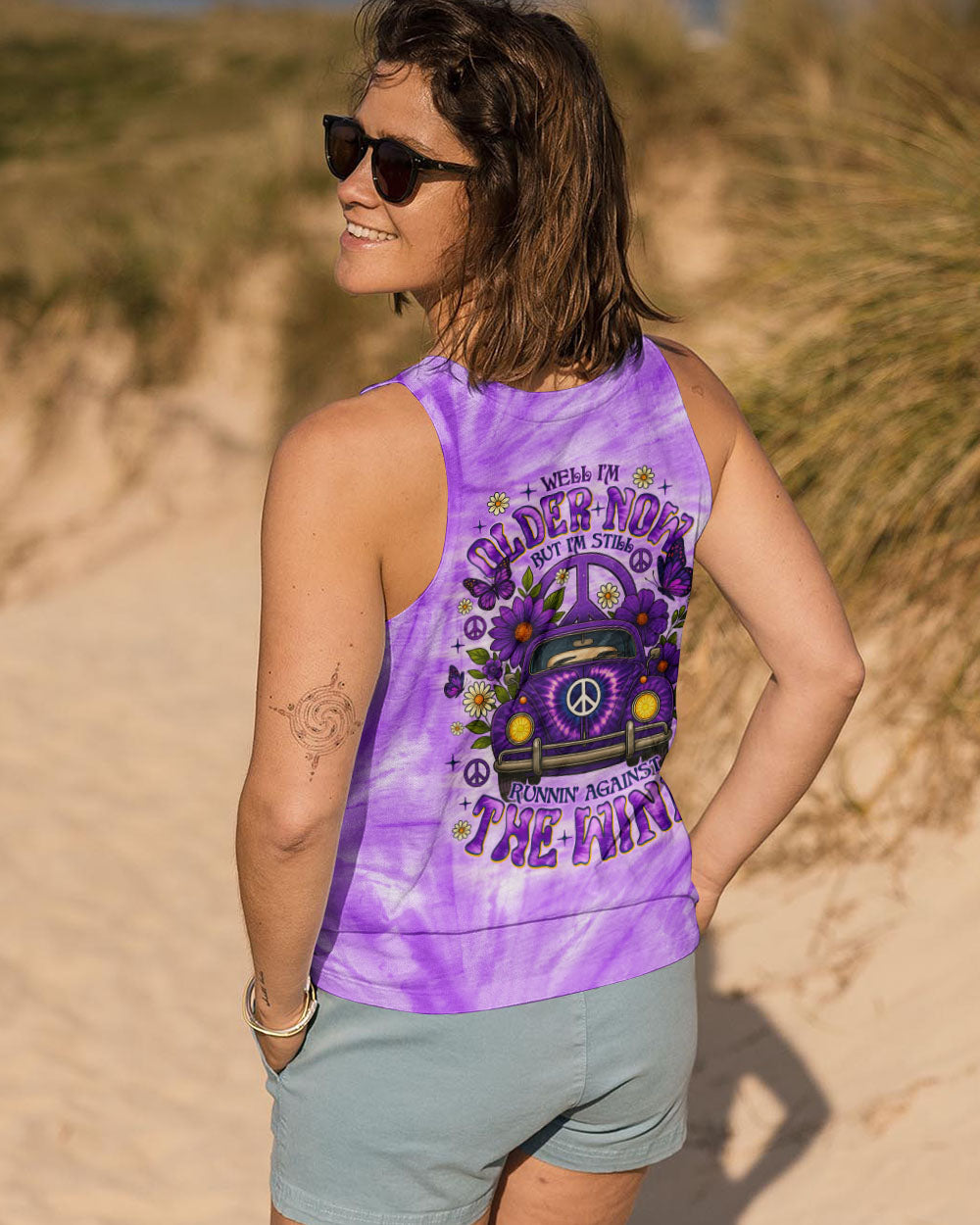 RUNNING AGAINST THE WIND CAR TIE DYE ALL OVER PRINT - TLNO1711251
