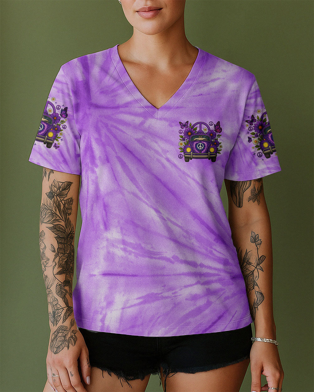 RUNNING AGAINST THE WIND CAR TIE DYE ALL OVER PRINT - TLNO1711251