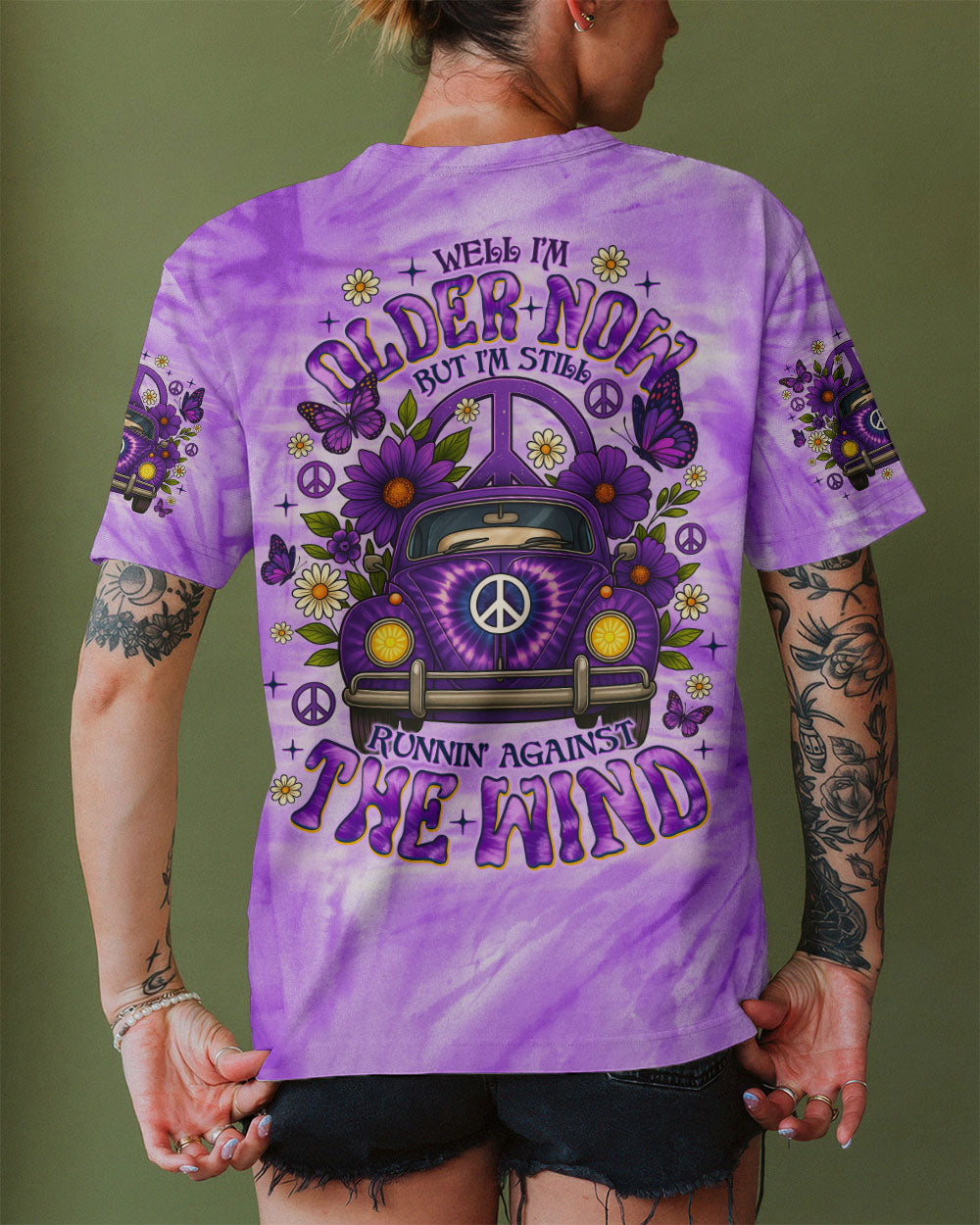 RUNNING AGAINST THE WIND CAR TIE DYE ALL OVER PRINT - TLNO1711251