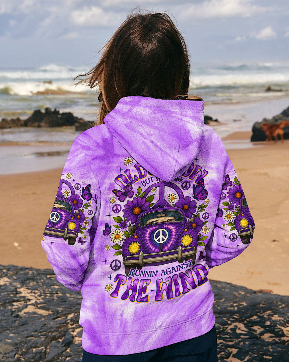 RUNNING AGAINST THE WIND CAR TIE DYE ALL OVER PRINT - TLNO1711251