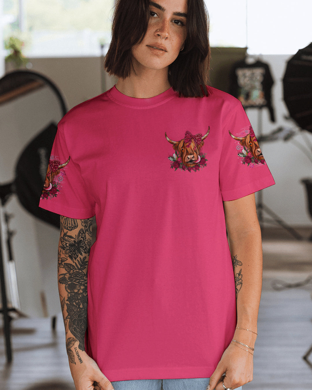 APPARENTLY I HAVE AN ATTITUDE WHO KNEW COW ALL OVER PRINT  - TLNO1712251