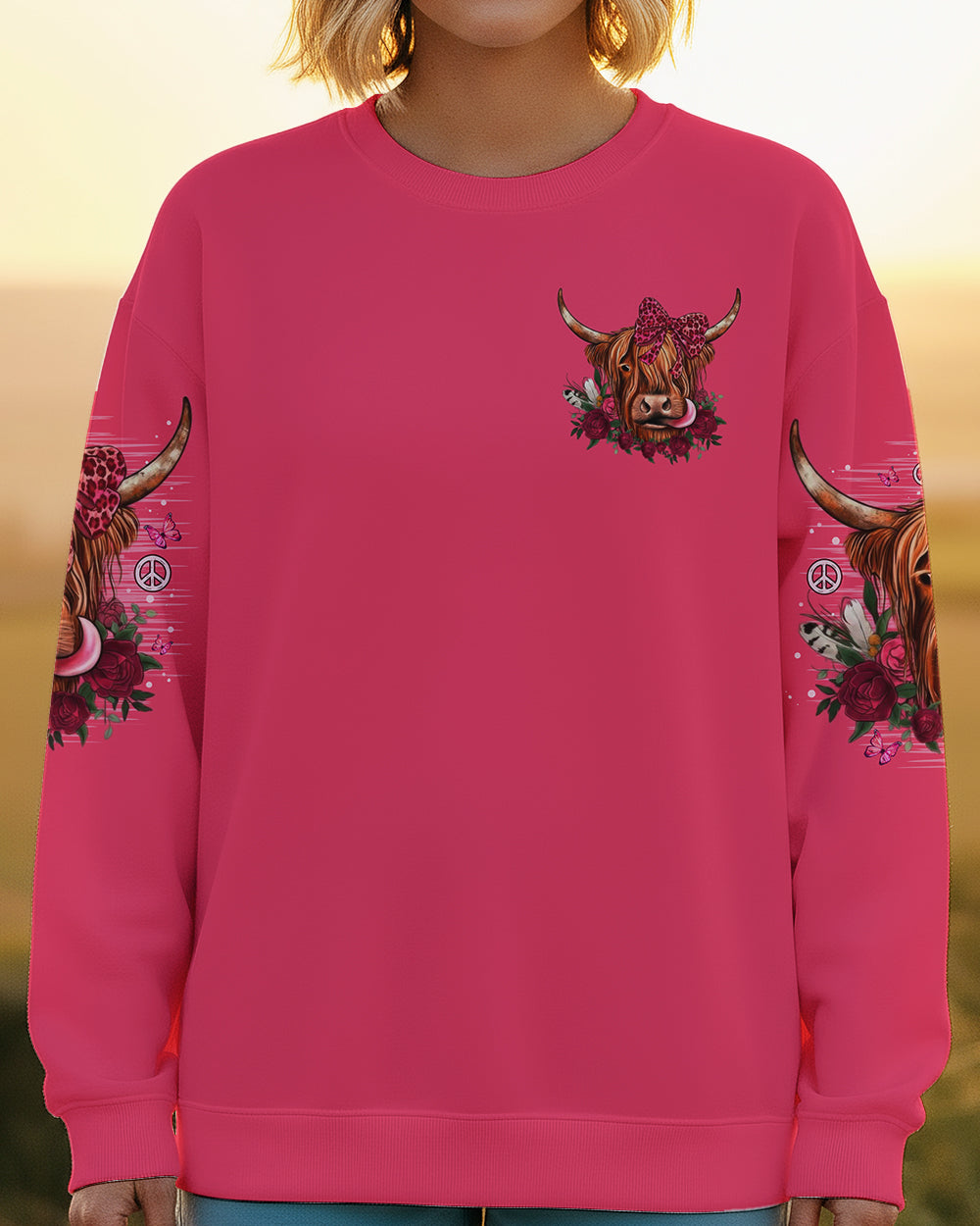 APPARENTLY I HAVE AN ATTITUDE WHO KNEW COW ALL OVER PRINT  - TLNO1712251