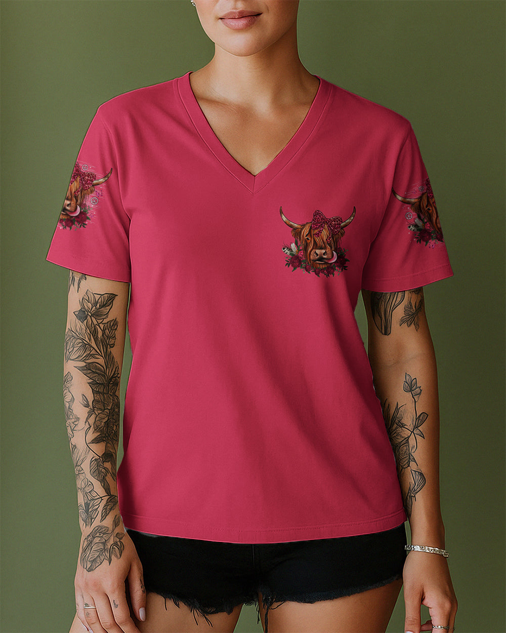 APPARENTLY I HAVE AN ATTITUDE WHO KNEW COW ALL OVER PRINT  - TLNO1712251