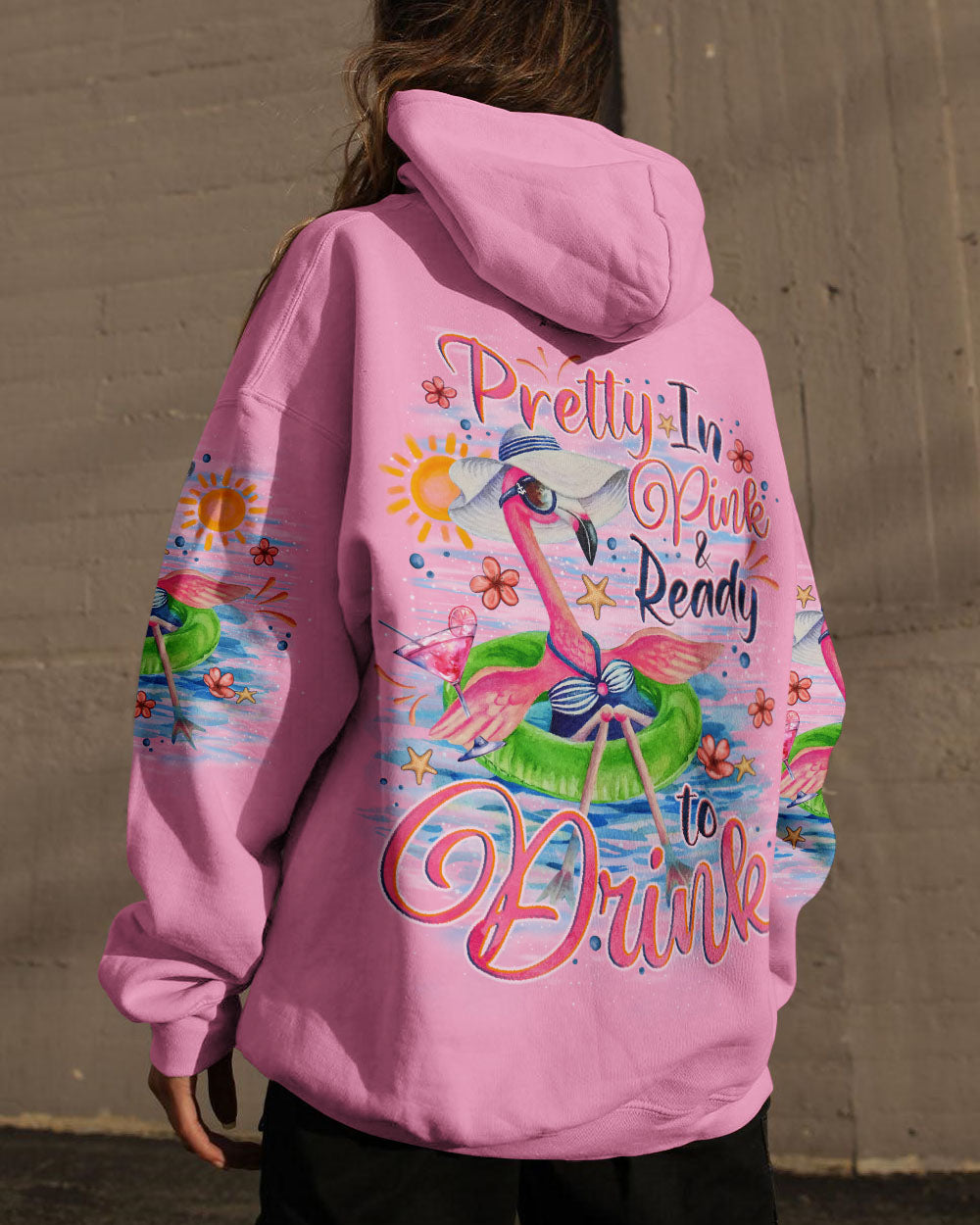 PRETTY IN PINK FLAMINGO ALL OVER PRINT - TLNO1806242
