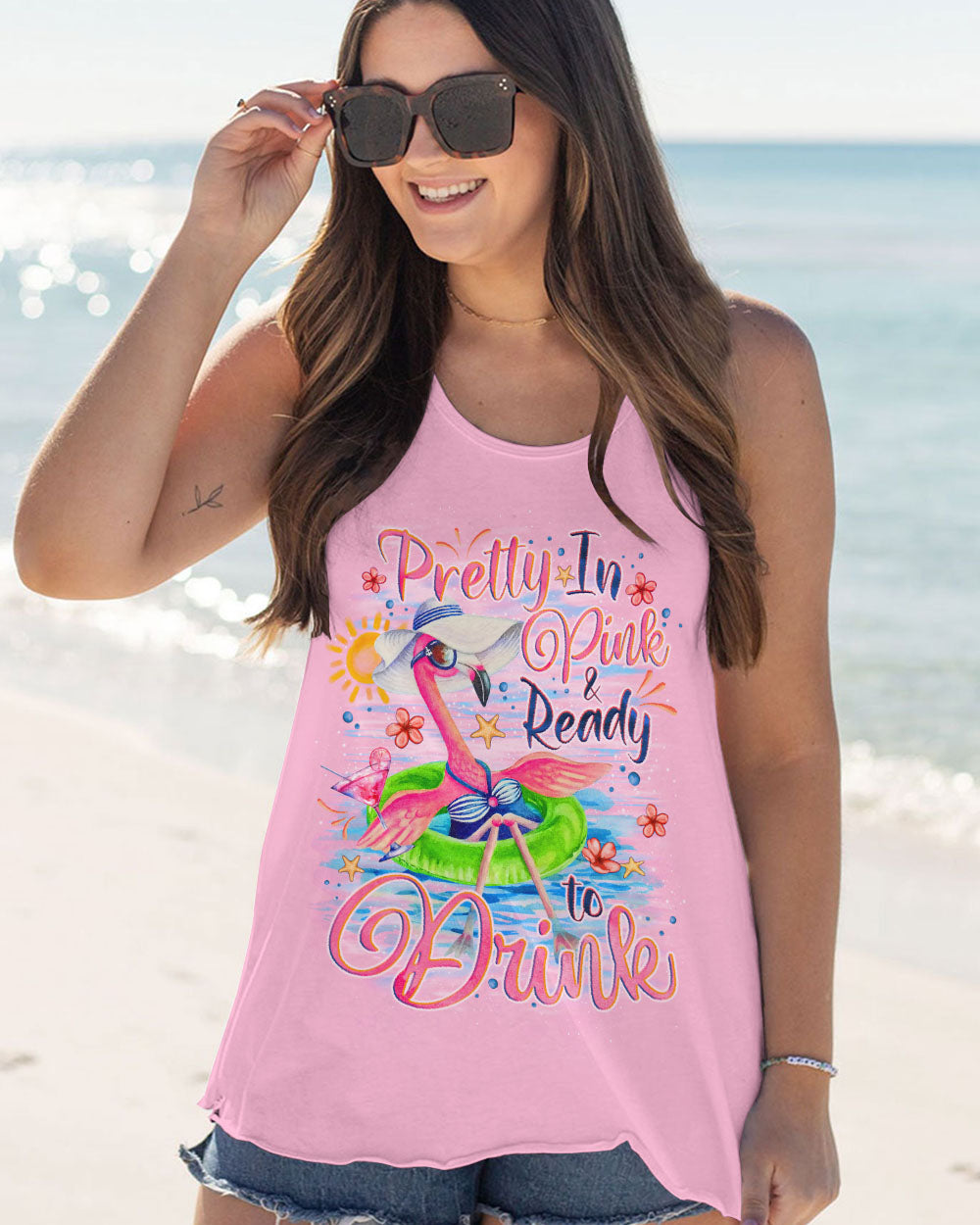 PRETTY IN PINK FLAMINGO ALL OVER PRINT - TLNO1806242