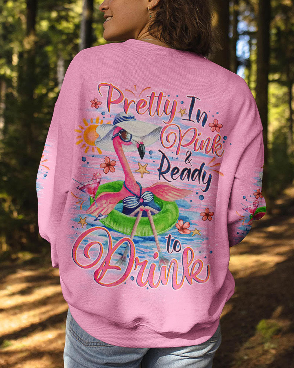 PRETTY IN PINK FLAMINGO ALL OVER PRINT - TLNO1806242
