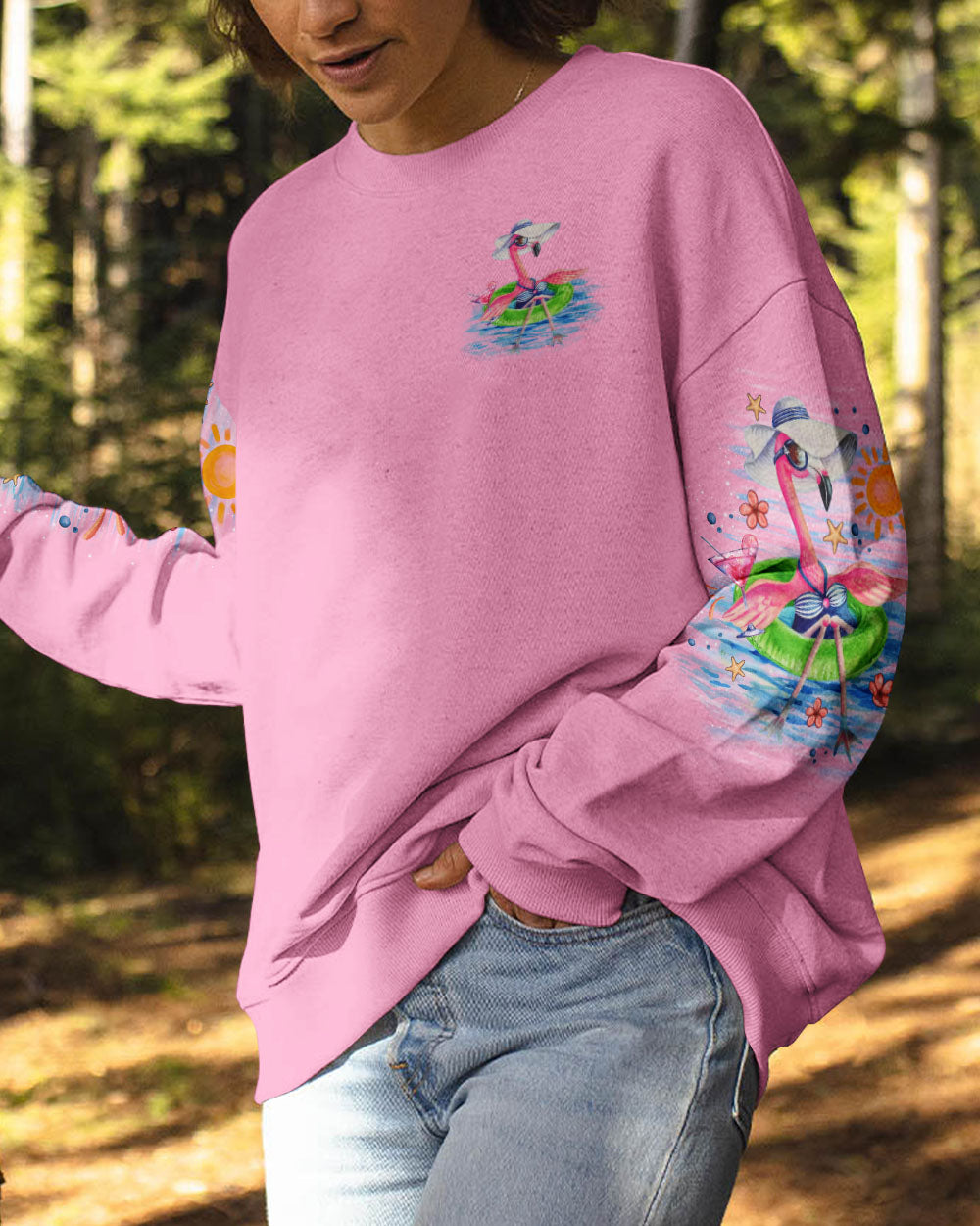 PRETTY IN PINK FLAMINGO ALL OVER PRINT - TLNO1806242