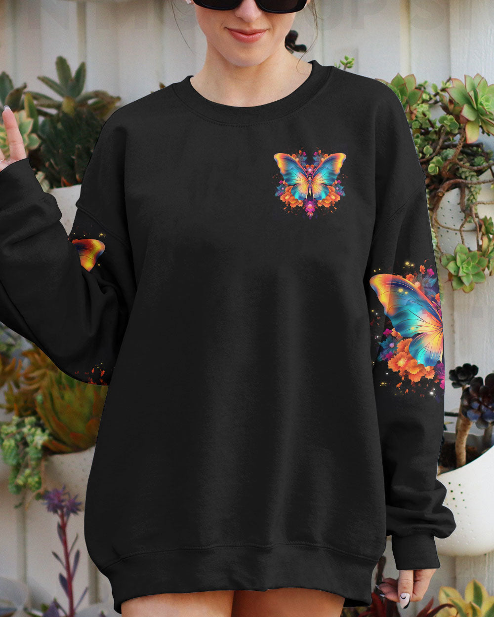 I BELIEVE THERE ARE ANGELS AMONG US BUTTERFLY ALL OVER PRINT - TLNO1807231