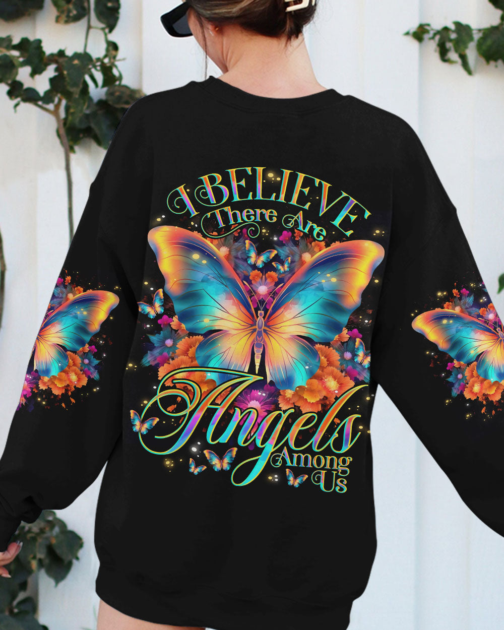 I BELIEVE THERE ARE ANGELS AMONG US BUTTERFLY ALL OVER PRINT - TLNO1807231