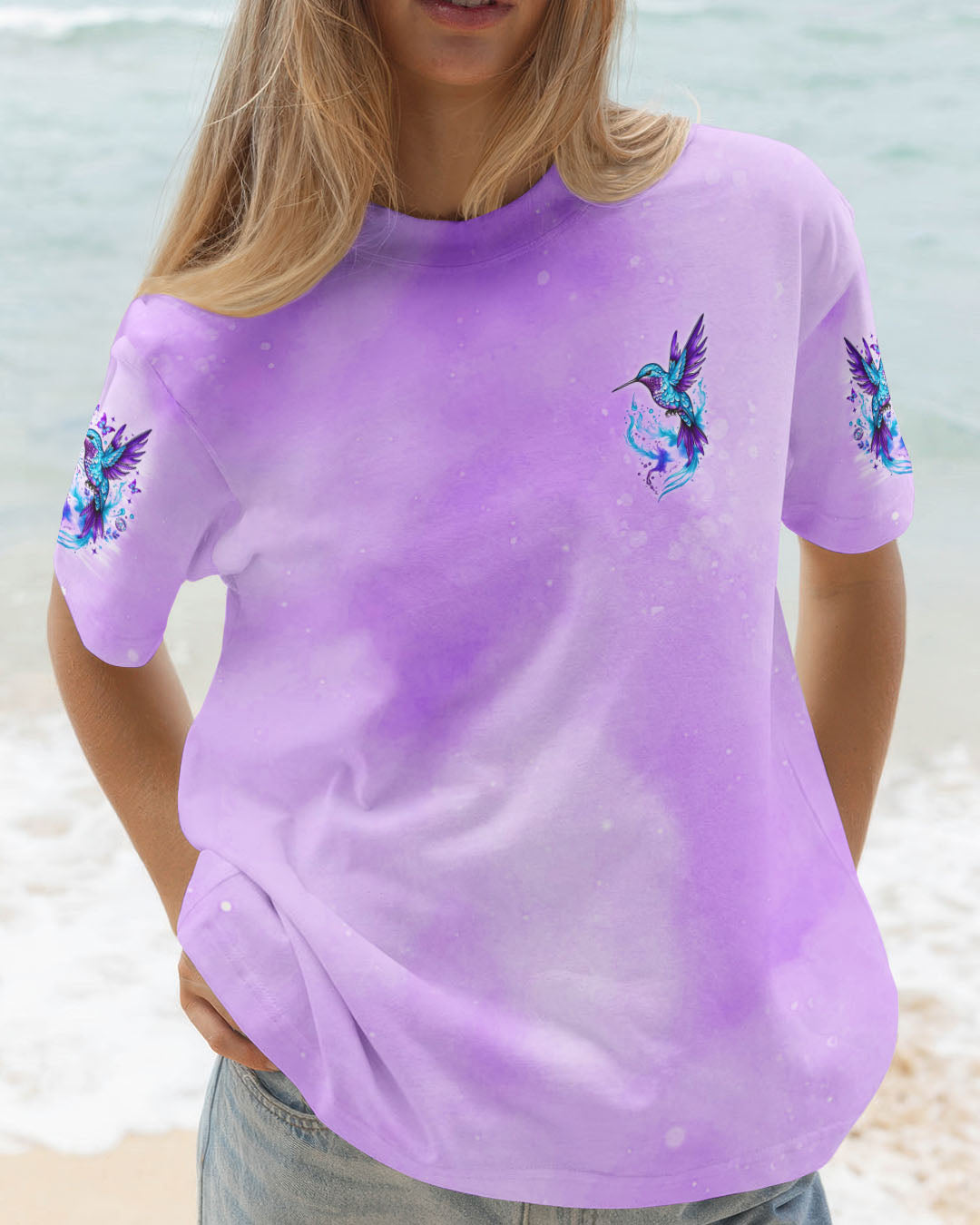 TINY BUT MIGHTY HUMMINGBIRD ALL OVER PRINT - TLNO1809251