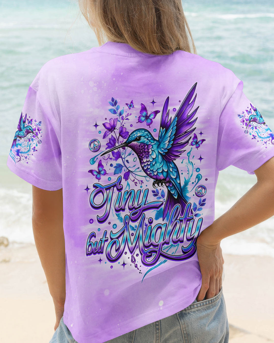 TINY BUT MIGHTY HUMMINGBIRD ALL OVER PRINT - TLNO1809251