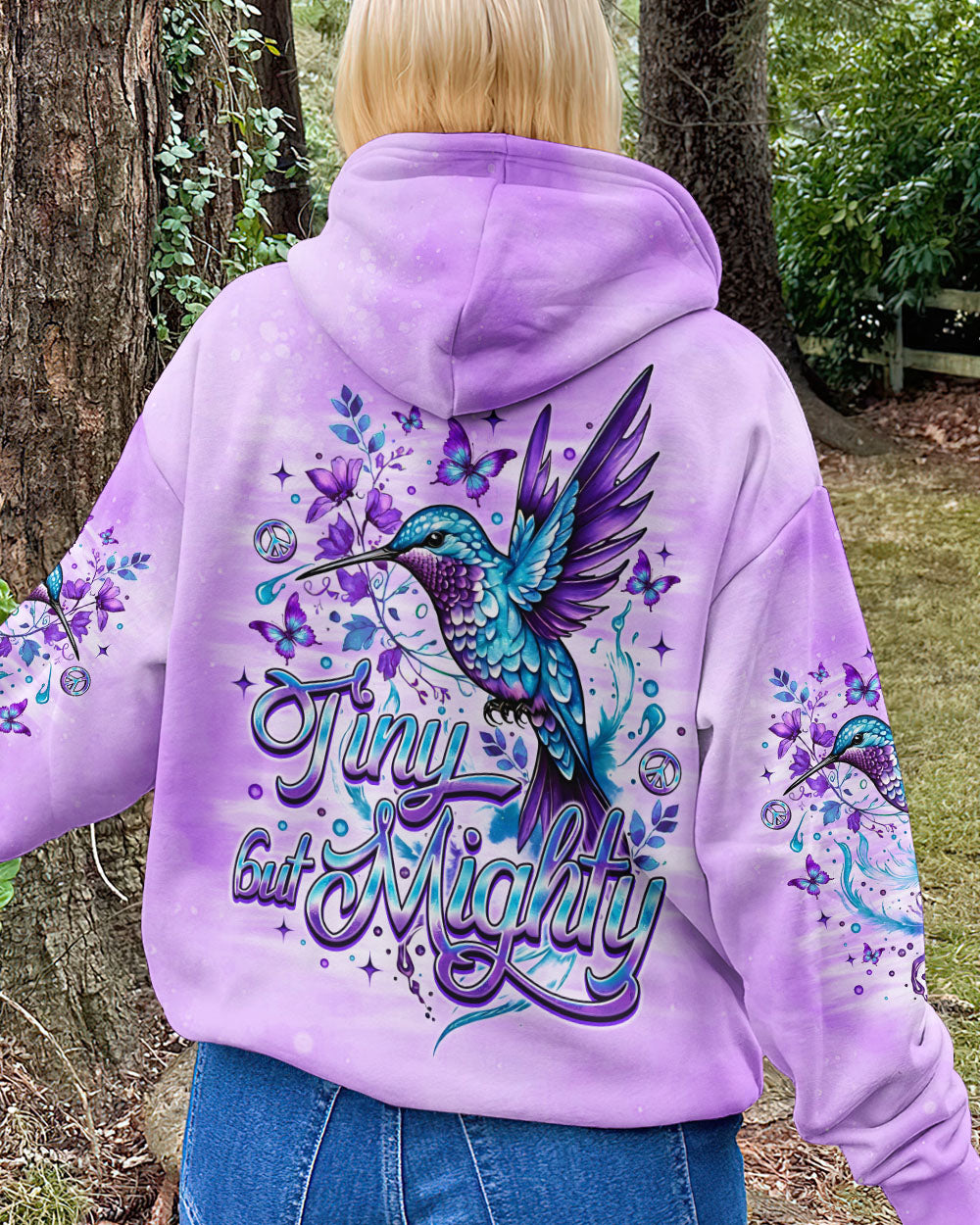 TINY BUT MIGHTY HUMMINGBIRD ALL OVER PRINT - TLNO1809251