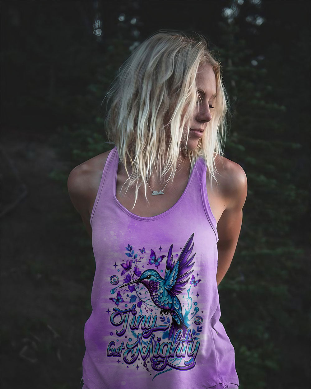 TINY BUT MIGHTY HUMMINGBIRD ALL OVER PRINT - TLNO1809251