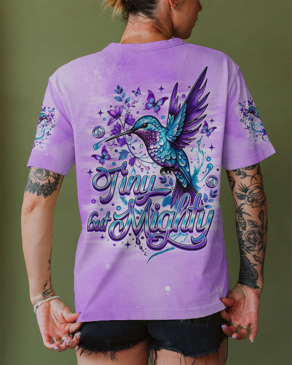 TINY BUT MIGHTY HUMMINGBIRD ALL OVER PRINT - TLNO1809251