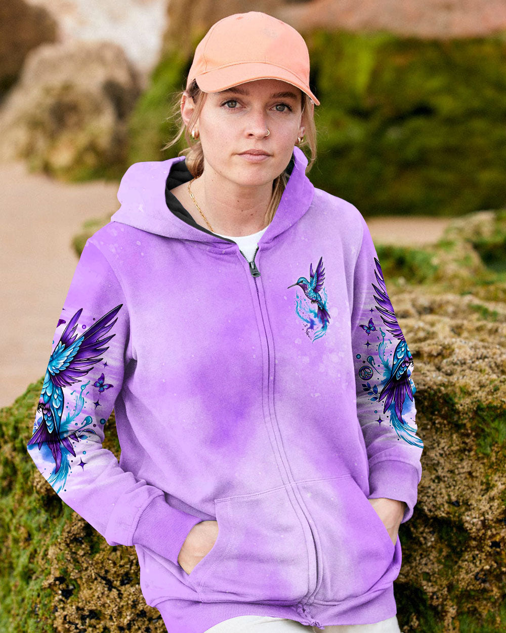 TINY BUT MIGHTY HUMMINGBIRD ALL OVER PRINT - TLNO1809251