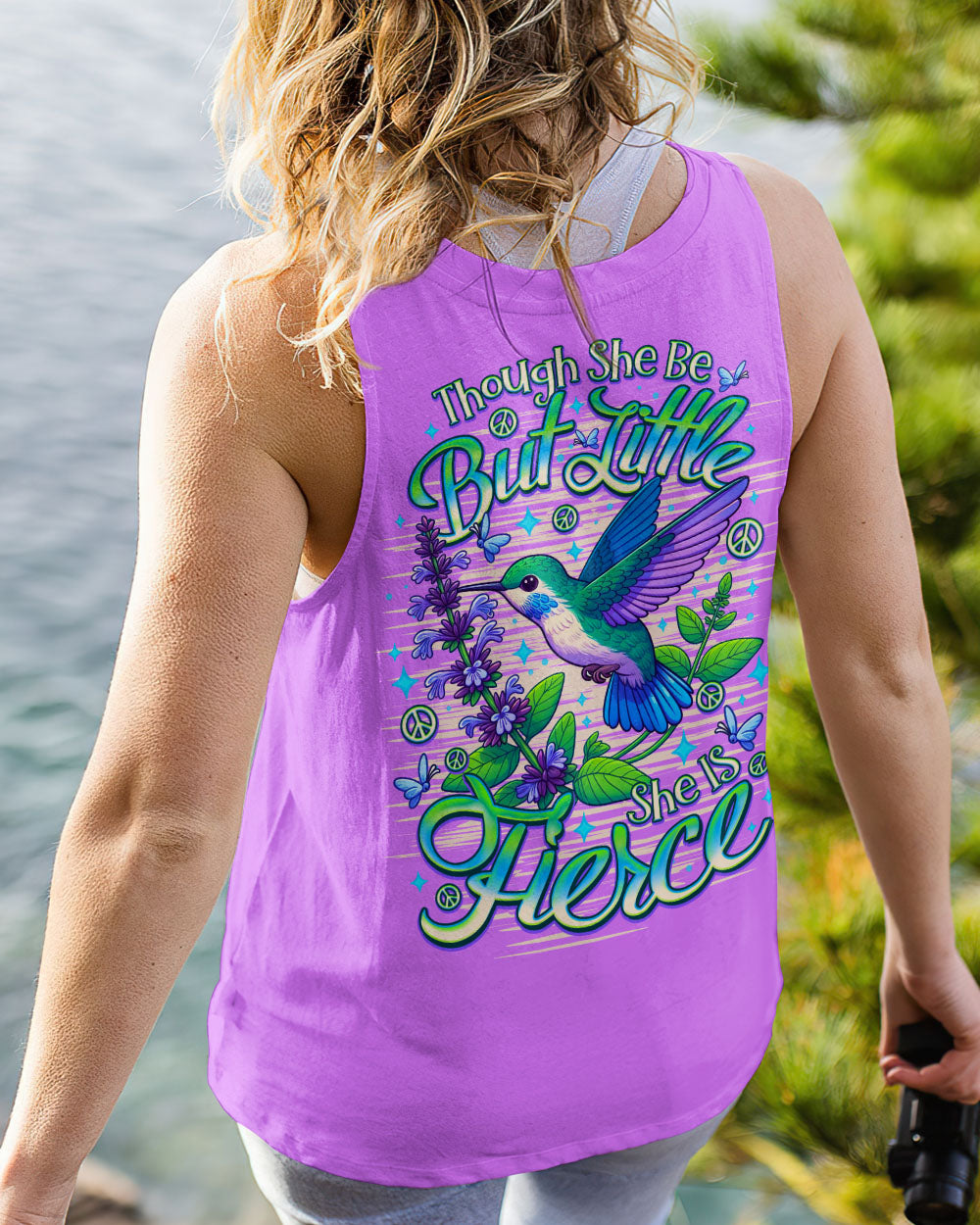 THOUGH SHE BE BUT LITTLE SHE IS FIERCE HUMMINGBIRD ALL OVER PRINT  - TLNO1809253