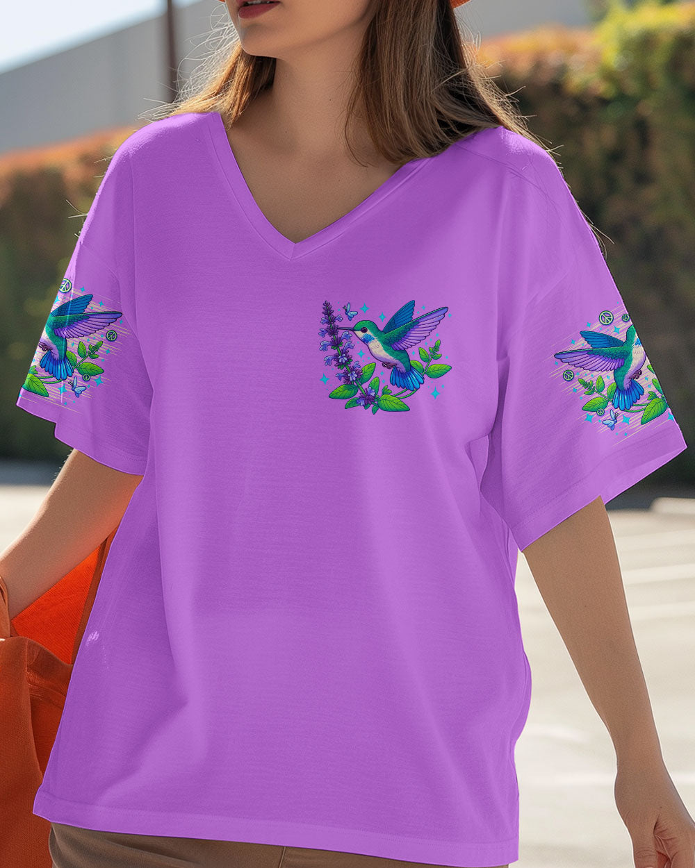 THOUGH SHE BE BUT LITTLE SHE IS FIERCE HUMMINGBIRD ALL OVER PRINT  - TLNO1809253