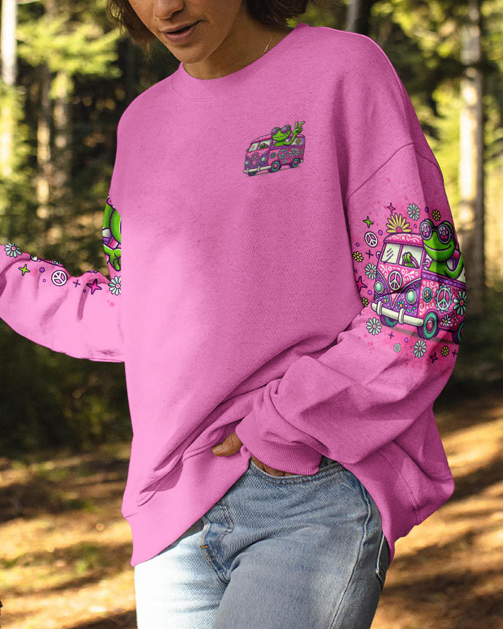 BE YOU THE WORLD WILL ADJUST FROG BUS ALL OVER PRINT - TLNO1810242