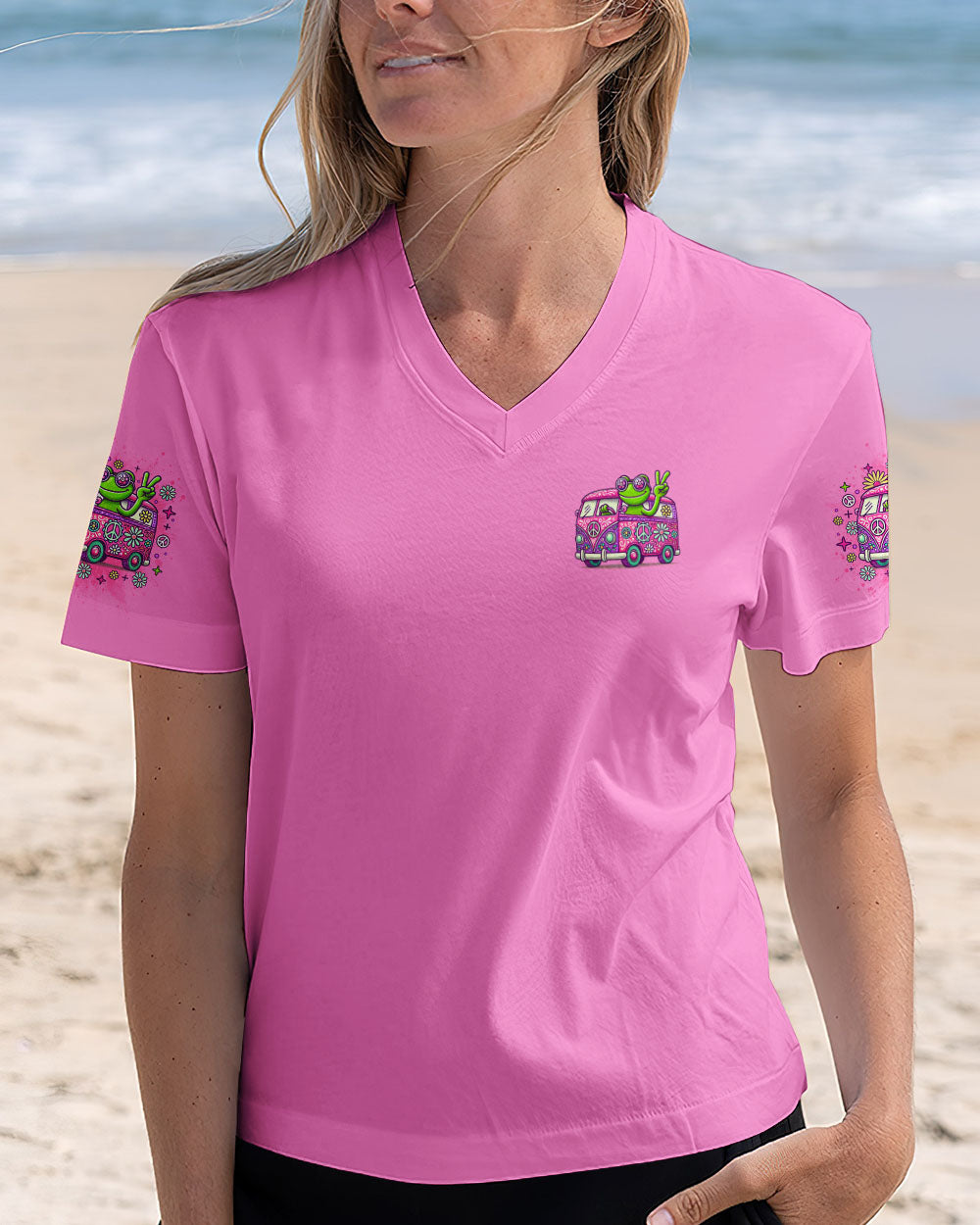 BE YOU THE WORLD WILL ADJUST FROG BUS ALL OVER PRINT - TLNO1810242