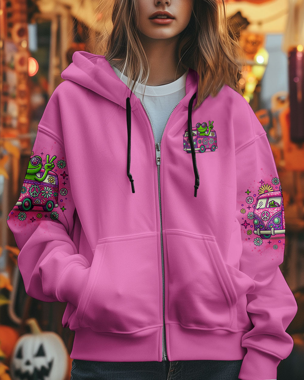 BE YOU THE WORLD WILL ADJUST FROG BUS ALL OVER PRINT - TLNO1810242
