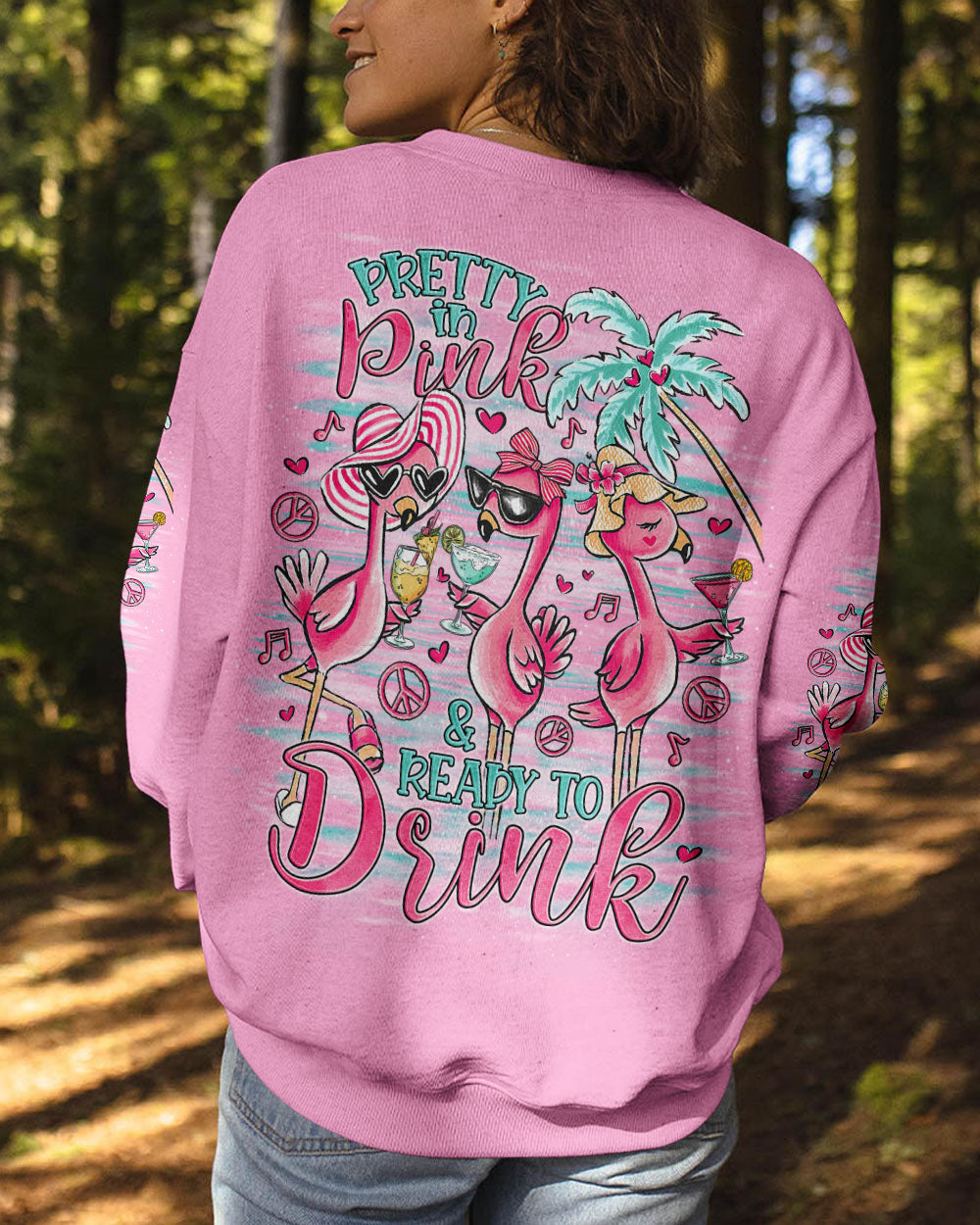 PRETTY IN PINK FLAMINGO ALL OVER PRINT - TLNO1906241