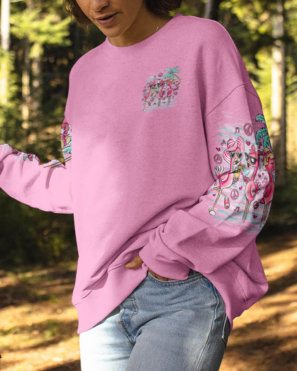 PRETTY IN PINK FLAMINGO ALL OVER PRINT - TLNO1906241