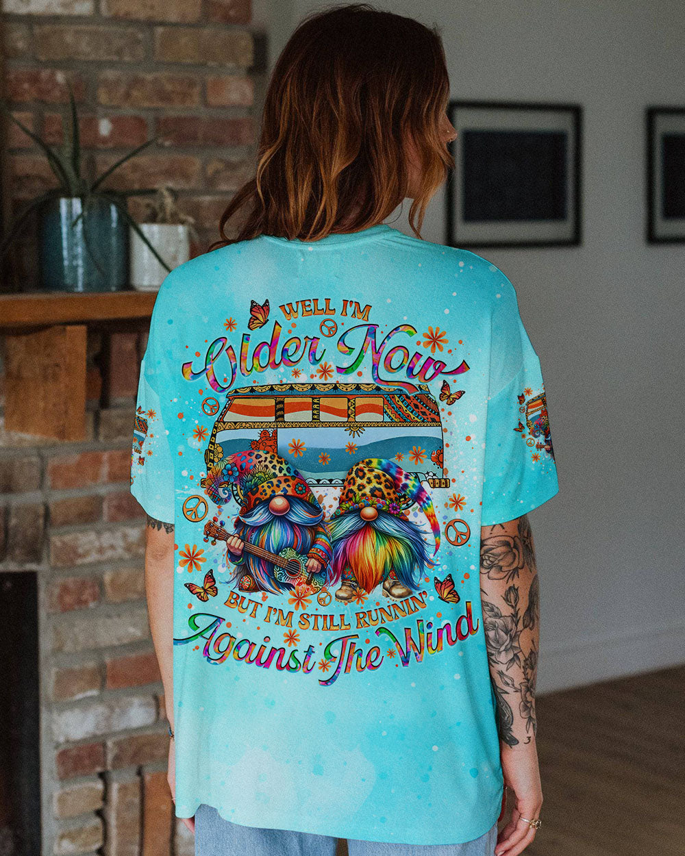 RUNNING AGAINST THE WIND GNOME ALL OVER PRINT - TLNO1911241