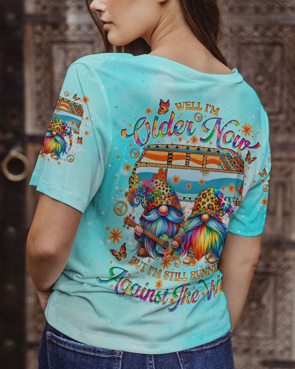 RUNNING AGAINST THE WIND GNOME ALL OVER PRINT - TLNO1911241