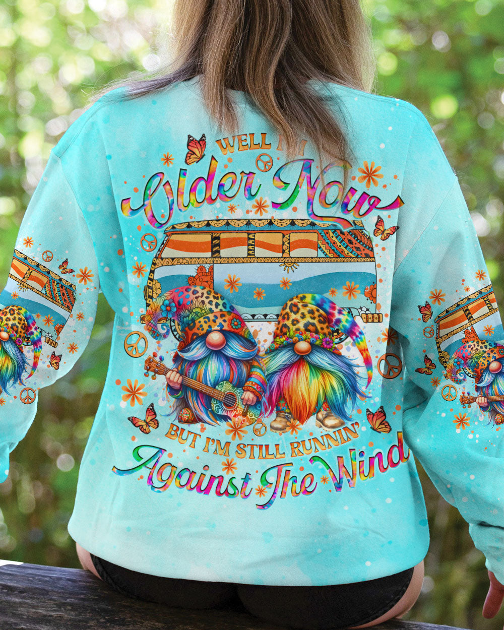 RUNNING AGAINST THE WIND GNOME ALL OVER PRINT - TLNO1911241