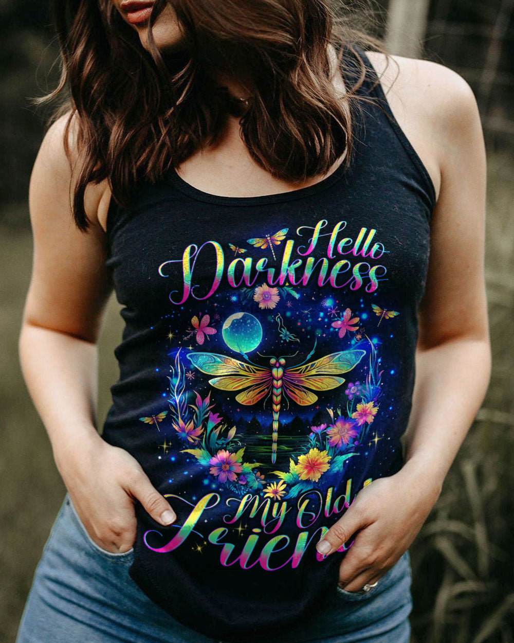 HELLO DARKNESS MY OLD FRIEND DRAGONFLY ALL OVER PRINT - TLNO1912231