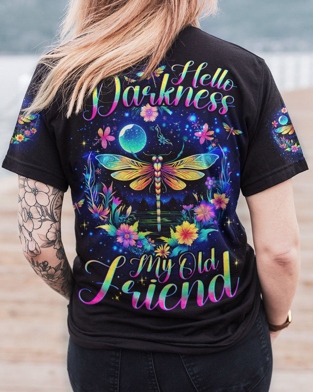 HELLO DARKNESS MY OLD FRIEND DRAGONFLY ALL OVER PRINT - TLNO1912231