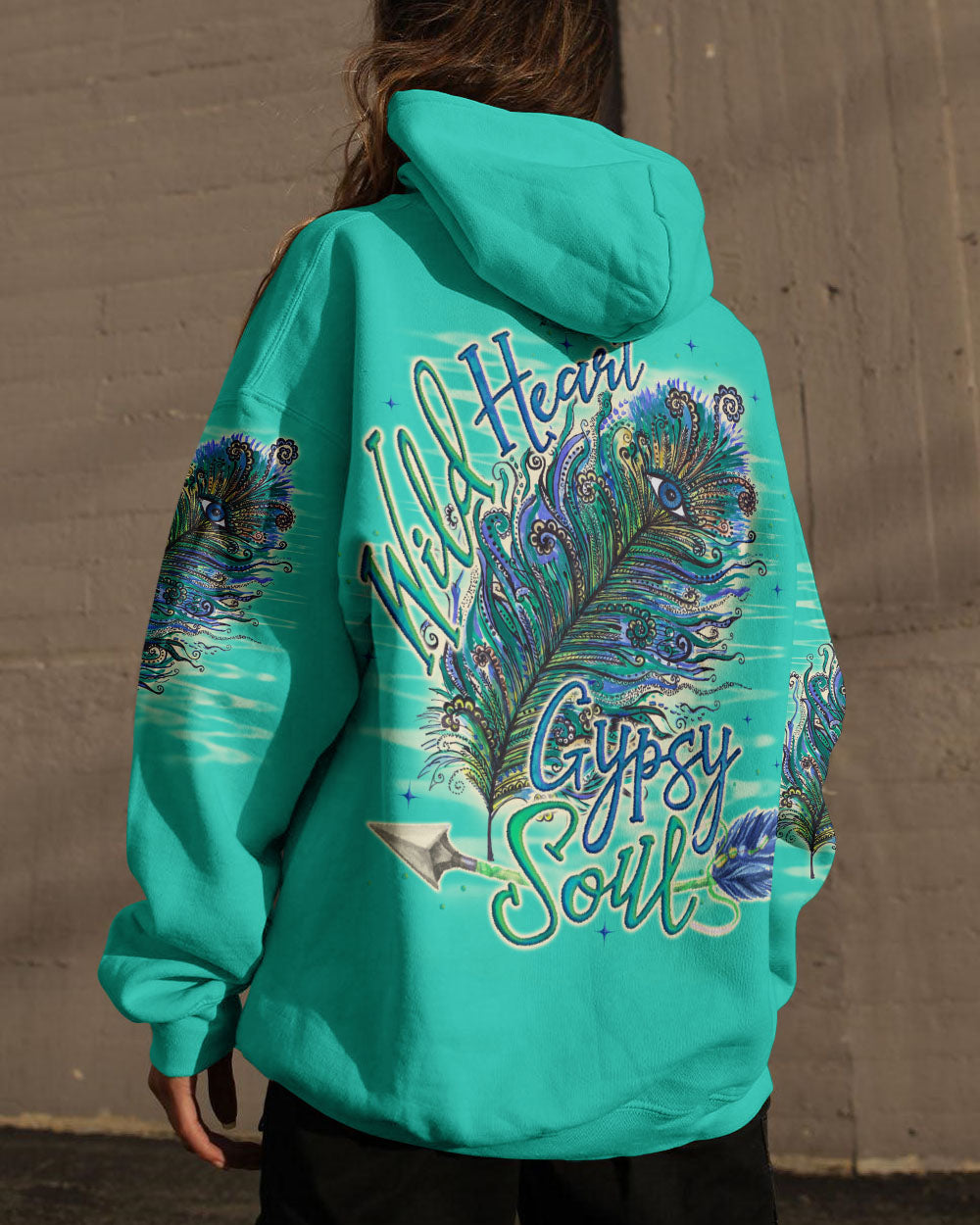 WILD HEART GYPSY SOUL FEATHER ALL OVER PRINT - TLNO2006231