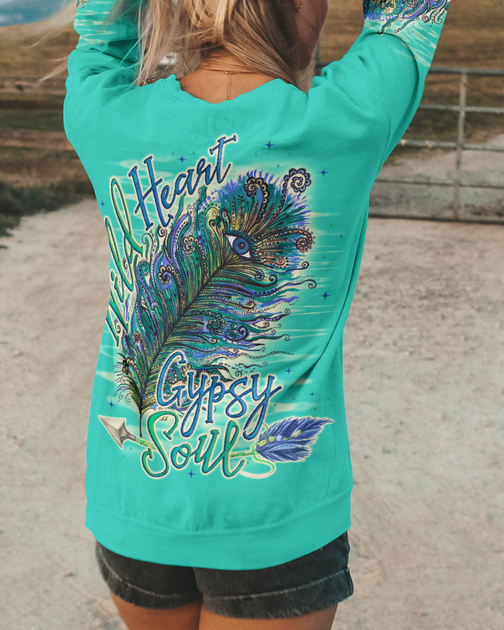 WILD HEART GYPSY SOUL FEATHER ALL OVER PRINT - TLNO2006231