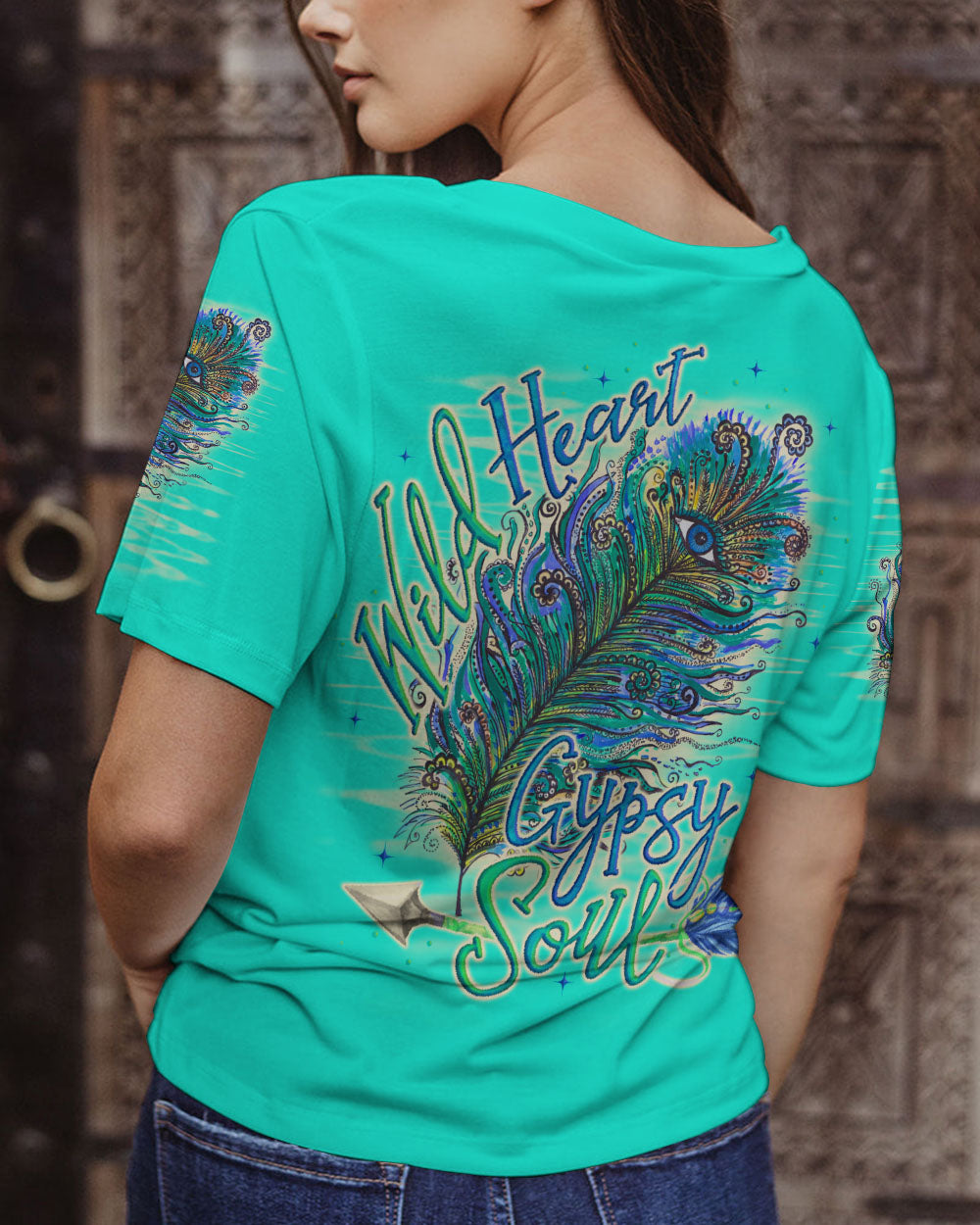 WILD HEART GYPSY SOUL FEATHER ALL OVER PRINT - TLNO2006231